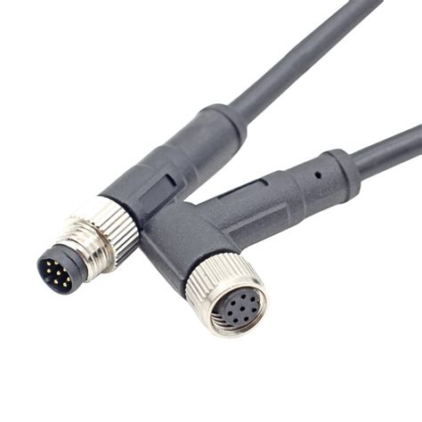 M8 A B D Code 4 Pin Male To Two M8 4 Pole Female Splitter Connector