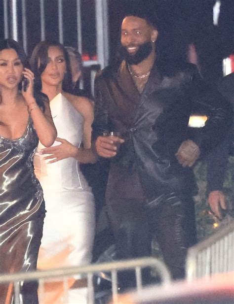 Kim Kardashian Odell Beckham Jr Spotted At Vanity Fair Oscars Party