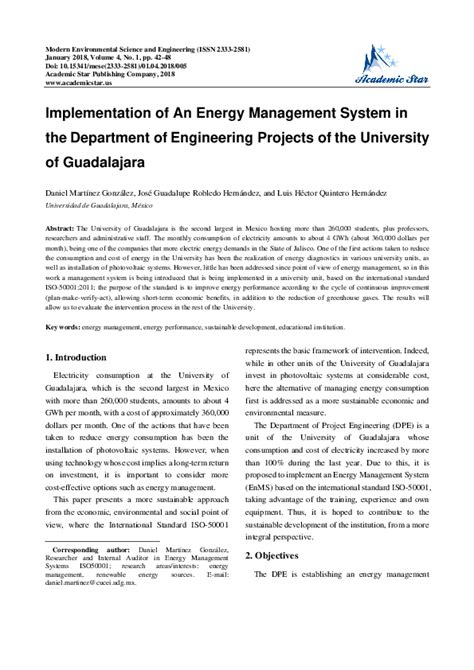 Energy Systems Engineering Evaluation And Implementation Pdf - (PDF) Implementation of An Energy Management System in the Department