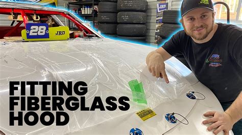Fitting And Cutting Five Star Fibreglass Race Car Hood Youtube