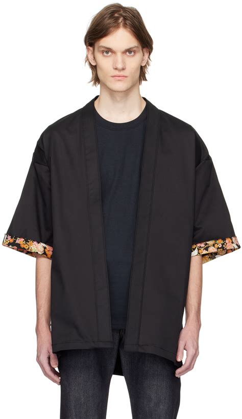 Naked And Famous Denim Ssense Canada Exclusive Black Haori Jacket Ssense