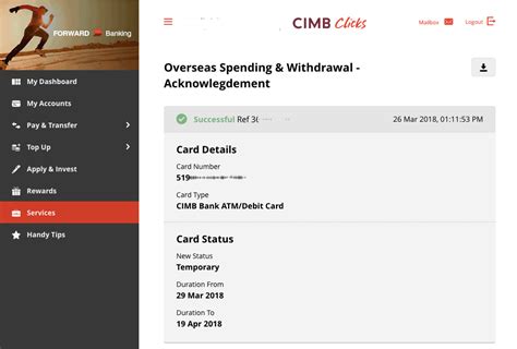 Manage my account checking savings lending business services employee services. CIMB Overseas Withdrawal Card Activation | Rider Chris