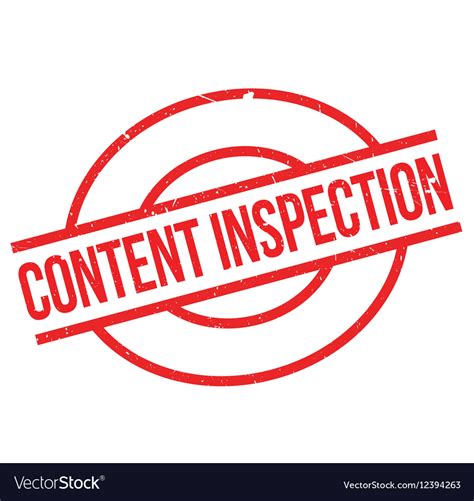 Content Inspection Rubber Stamp Royalty Free Vector Image