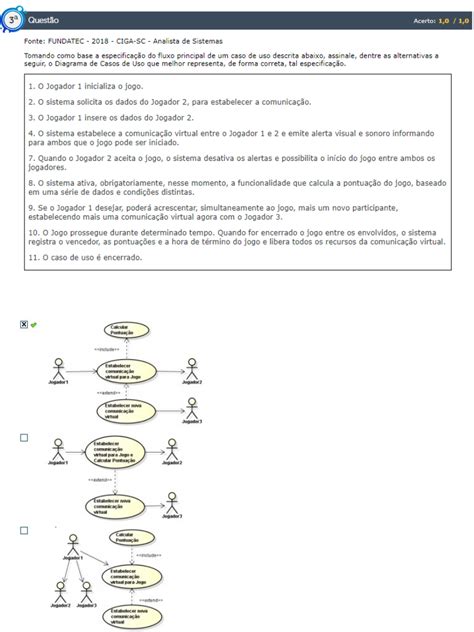 SIMULADO AV MODELAGEM DE SISTEMAS COM UML Modelagem De Sistemas