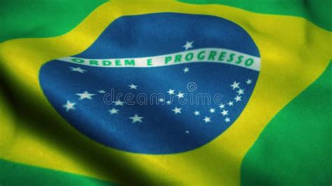 Brazil Flag Waving In The Wind National Flag Of Brazil Sign Of Brazil