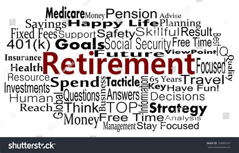 Retirement Savings Concept Word Cloud Stock Vector 164087651 Shutterstock