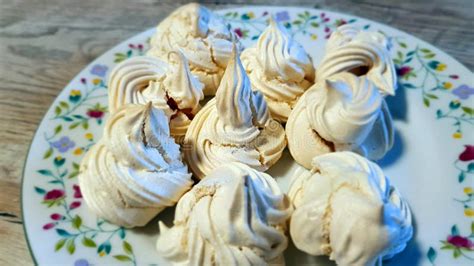 Meringues A Dessert Made From Egg Whites And Sugar Typical Of Italian