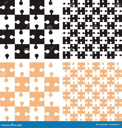 Pattern With Puzzle Stock Vector Illustration Of Design 31683698