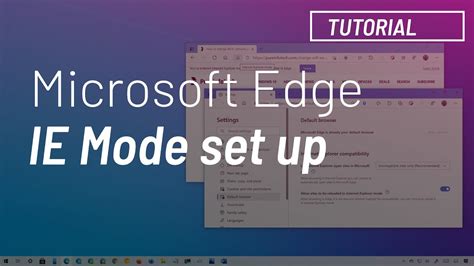 How To Enable Ie Mode On Microsoft Edge Chromium Easy Way Youtube