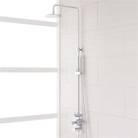 Exira Thermostatic Shower With Hand Shower | Modern shower head, Modern shower, Shower systems