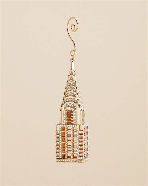 Goldtone Chrysler Building Ornament Chicos
