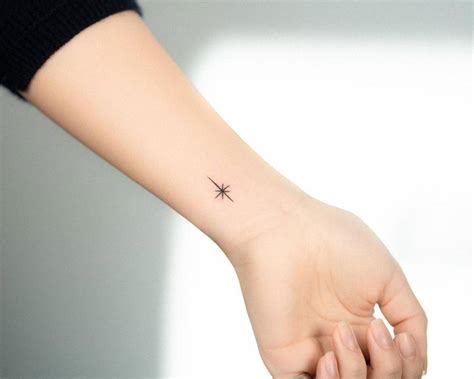 Minimalist North Star Tattoo On The Wrist