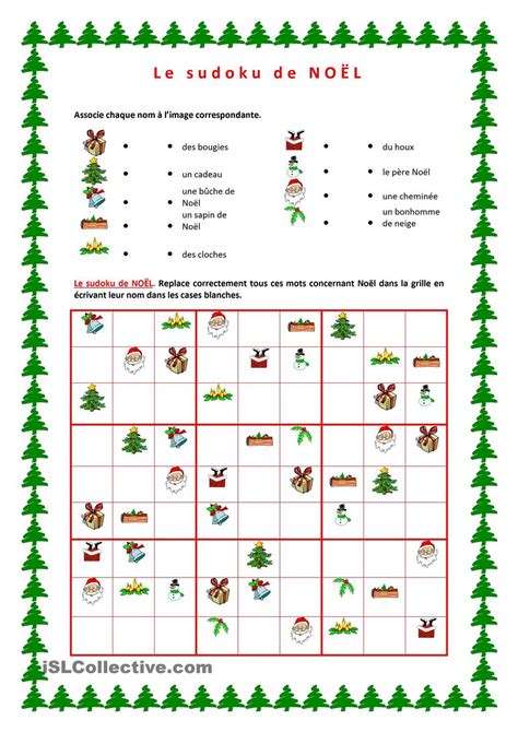 Le Sudoku De Noël Noel Jeux Noel Sudoku