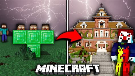 Poprosi Em Losowych Os B Aby Zbudowali Domy Strach W W Minecraft Straszne Youtube