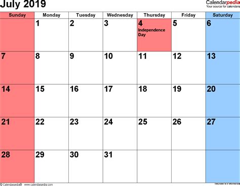 All printable 2020 calendars 12 months are taken from different sites. July 2019 Calendars for Word, Excel & PDF
