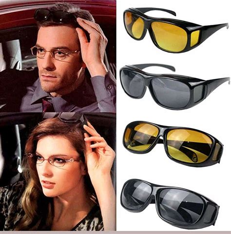 Hd Vision Anti Glare Sunglasses Wrap Around Day Night Driving Pack