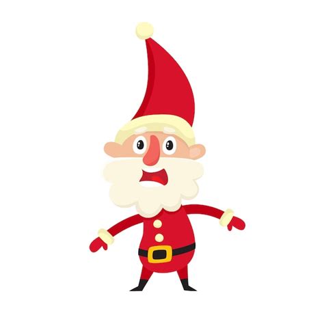 Premium Vector Cute Santa Claus Upset Confused Facial Expression