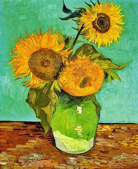 ♥ Sunflowers Vincent Van Gogh 1888 Van Gogh Flowers Van Gogh Art