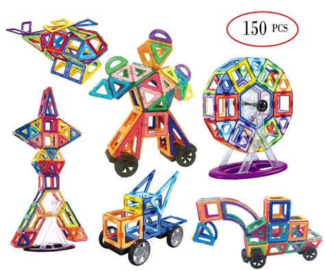 150 Piece Magnetic Tiles Magnetic Building Blocks Toys For Kids