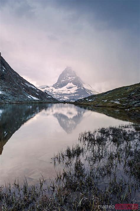 Matterhorn Reflected In Riffelsee Lake At Sunset Royalty Free Image