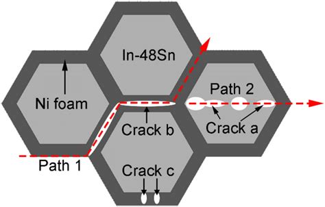 Schematic Diagram Of Crack Growth Paths In The Niin48sn Composite
