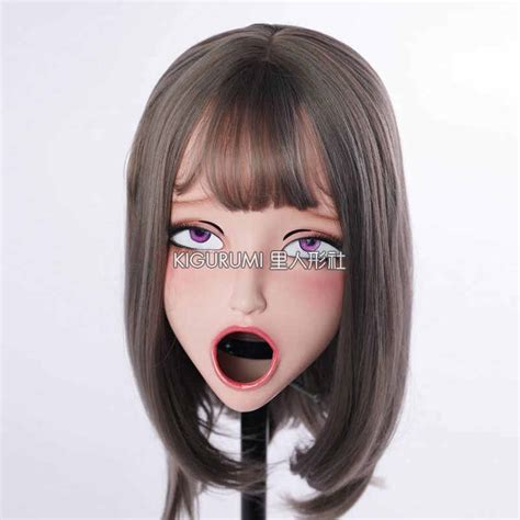 m06 realistic crossdress silicone full head with neck female kigurumi cosplay dms mask haena