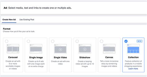 How To Create A Facebook Ad Collection Jon Loomer Digital