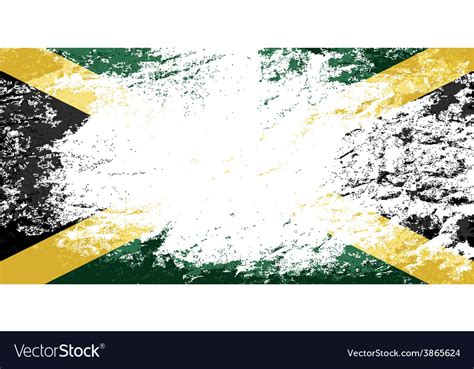 jamaican flag grunge background royalty free vector image
