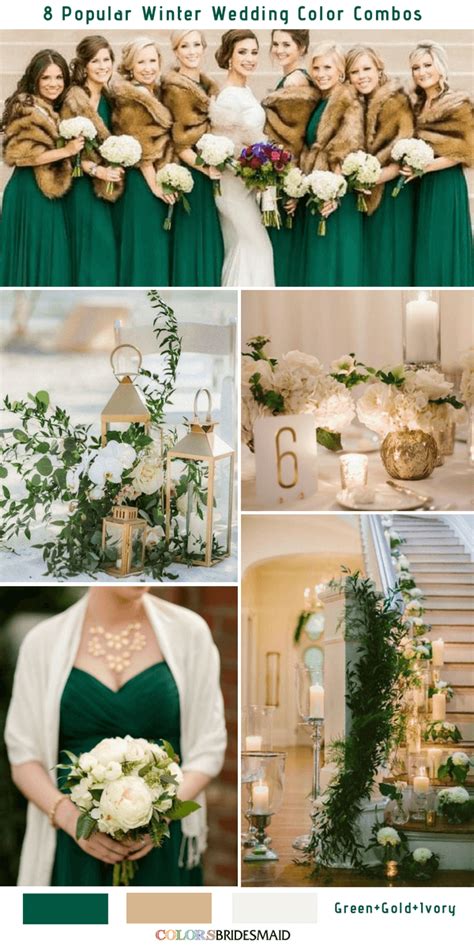 8 Romantic Winter Wedding Color Combos For 2018 Winter Wedding Colors
