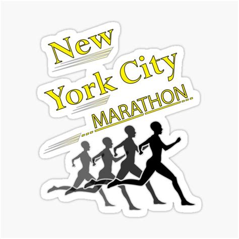 Nyc Marathon Sticker For Sale By Designer Amjed Redbubble