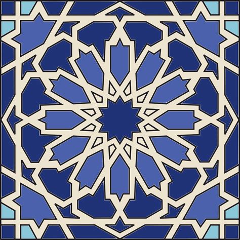 Poster Golden Arabic Calligraphy With Geometric Pattern In The Mosque