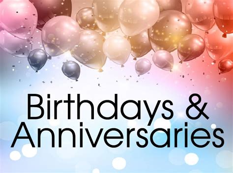 Birthdays And Anniversaries Ntv