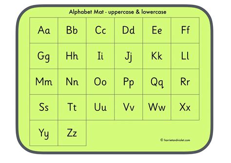 Alphabet Mat Uppercase And Lowercase Printable Teaching Resources