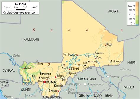 Carte Du Mali Carte Carte Afrique Mali