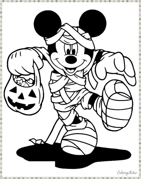 Free Printable Mickey Mouse Halloween Coloring Pages Printable Templates
