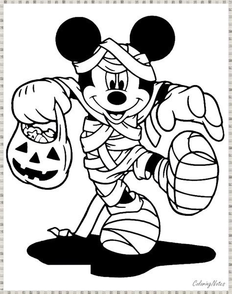 17 Cute and Funny Disney Halloween Coloring Pages Free Printable