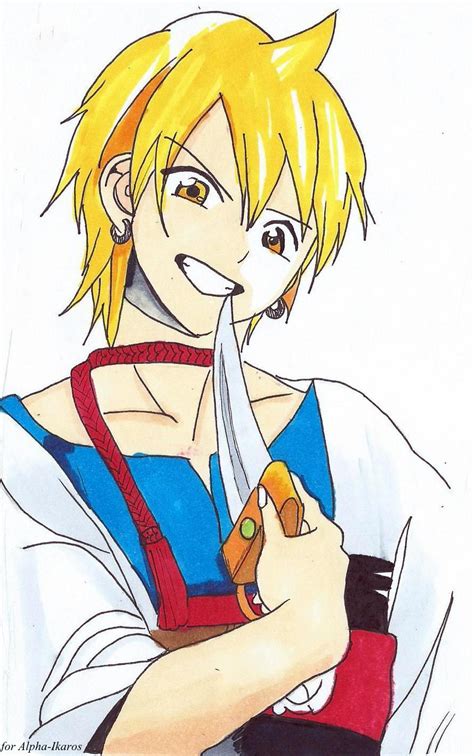 He was working as a cart driver when he first met aladdin. Alibaba Saluja .:Request for Alpha-Ikaros:. by mafxkurofreakjex on DeviantArt