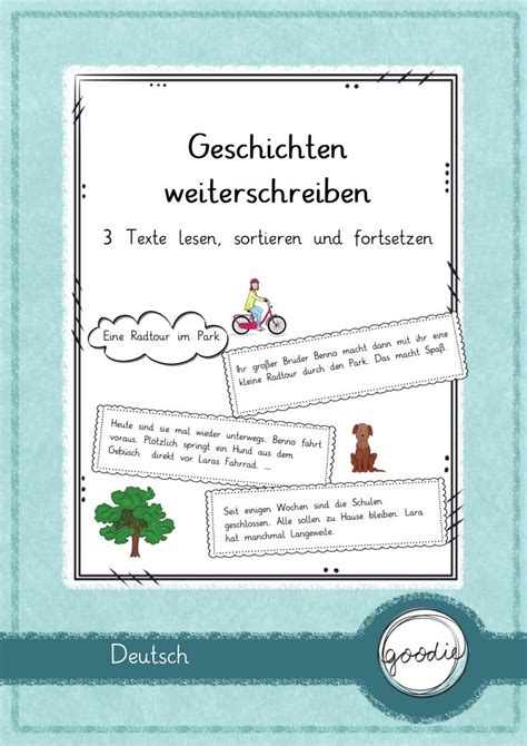 Geschichten Weiterschreiben Unterrichtsmaterial Im Fach Deutsch Geschichten Schreiben