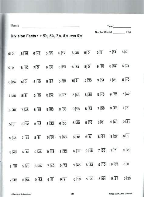 Worksheets Math 6th Grade