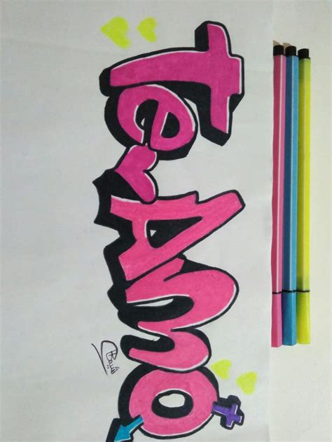 #TE_AMO #GRAFFITI #LOVE | Te amo dibujo, Graffitis te amo, Graffitis de