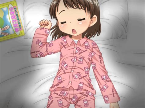 Rule Dev Girl Animated Animated Gif Bed Blush Brown Hair Closed Eyes Ekikon Kenkyuukai