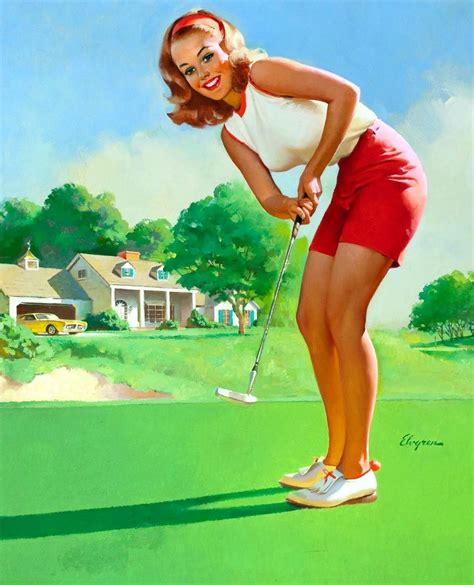 Golf Pin Up Girl Gil Elvgren Print Art Print 8 In X 10 In Etsy