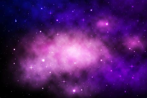Purple Space Galaxy With Shining Stars And Nebula 1075674 Vector Art At