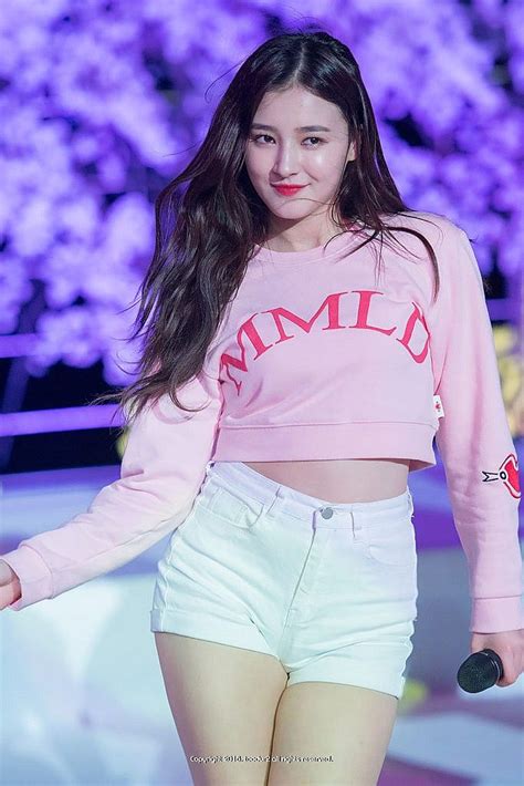 Nancy Of Momoland With A Cute Pink Top And White Shorts Nancy Momoland Korean Beauty Girls