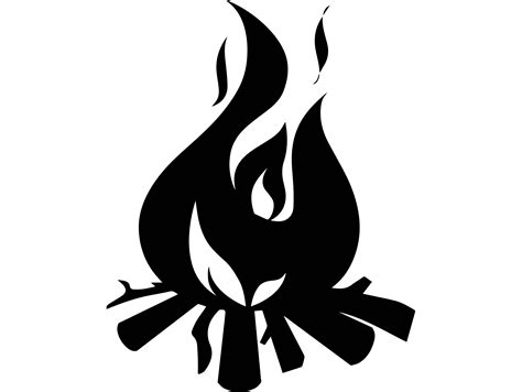 Clipart Campfire Clip Art Black And Black And White D