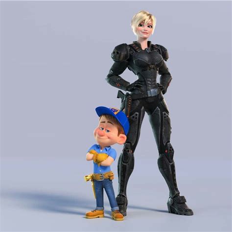 Fix It Felix And Sergeant Tamora Calhoun ~ Wreck It Ralph 2012 Disney