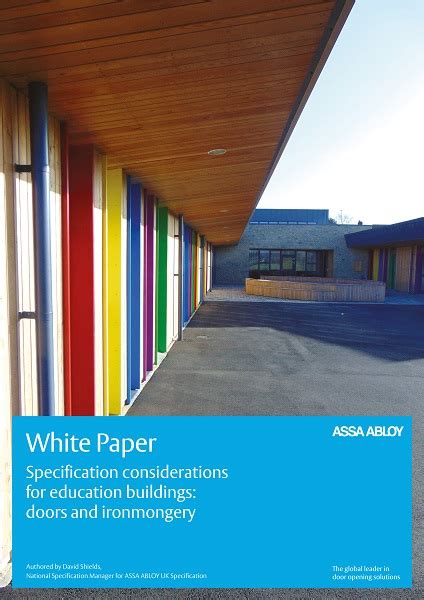 Assa Abloy Uk Specification Launches Whitepaper On Specification