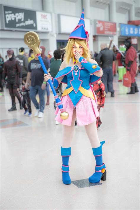 Portrait Of Cosplay Dark Magician Girl From Yu Gi Oh At A Comic Con