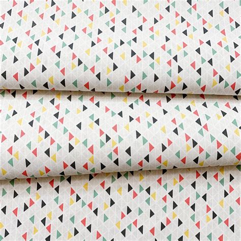 Geometric Fabric Cotton Modern Fabric Small Little Triangles Etsy