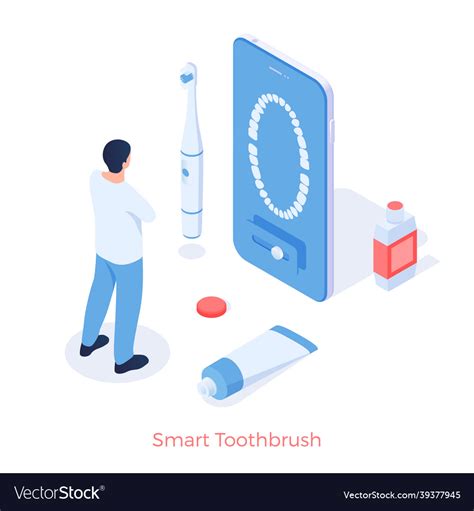 Smart Hygienic Toothbrush Digital Brush With Gum Vector Image